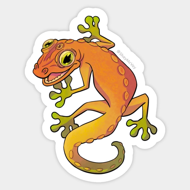 Three Eyed Gecko Sticker by ShayMcVay